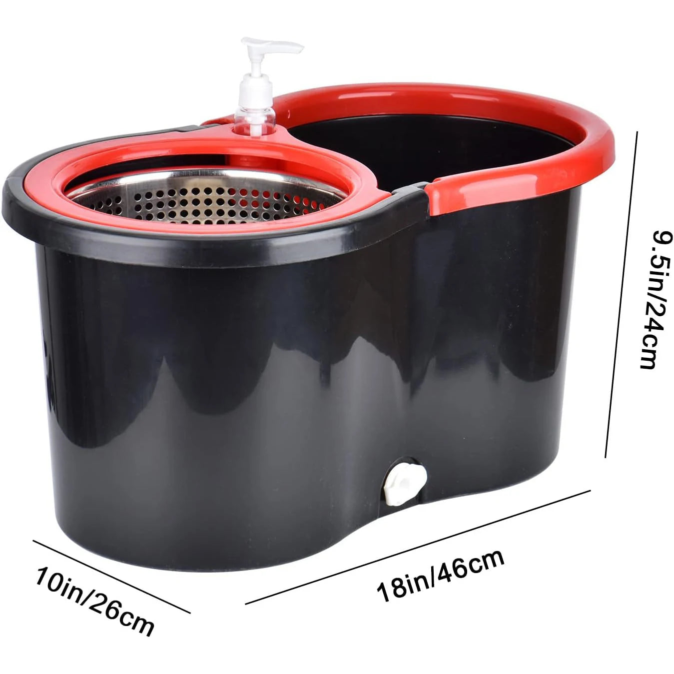 360° Spin Mop and Bucket Set with Wring System – 3 Microfiber Heads