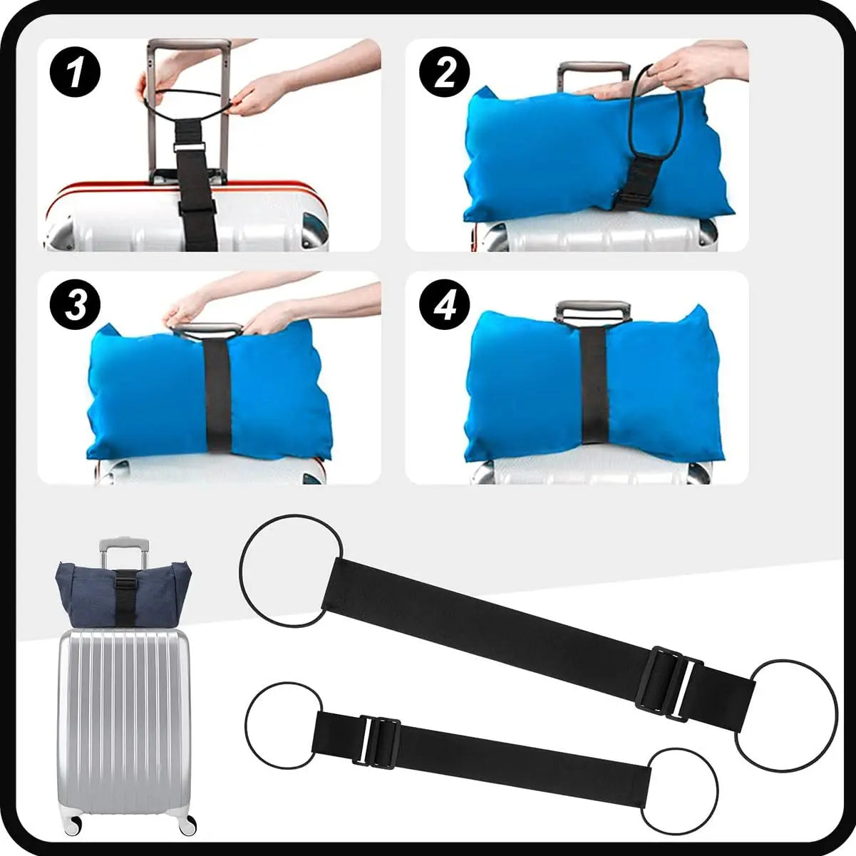 Elastic Adjustable Luggage Strap – Durable Travel Bag Fastening Accessory