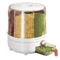 6-Compartment 360° Rotating Airtight Food Storage Container for Grains
