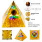 Natural Crystal Energy Pyramid – Peridot & Amethyst Chakra Healing Décor
