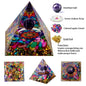 Natural Crystal Energy Pyramid – Peridot & Amethyst Chakra Healing Décor