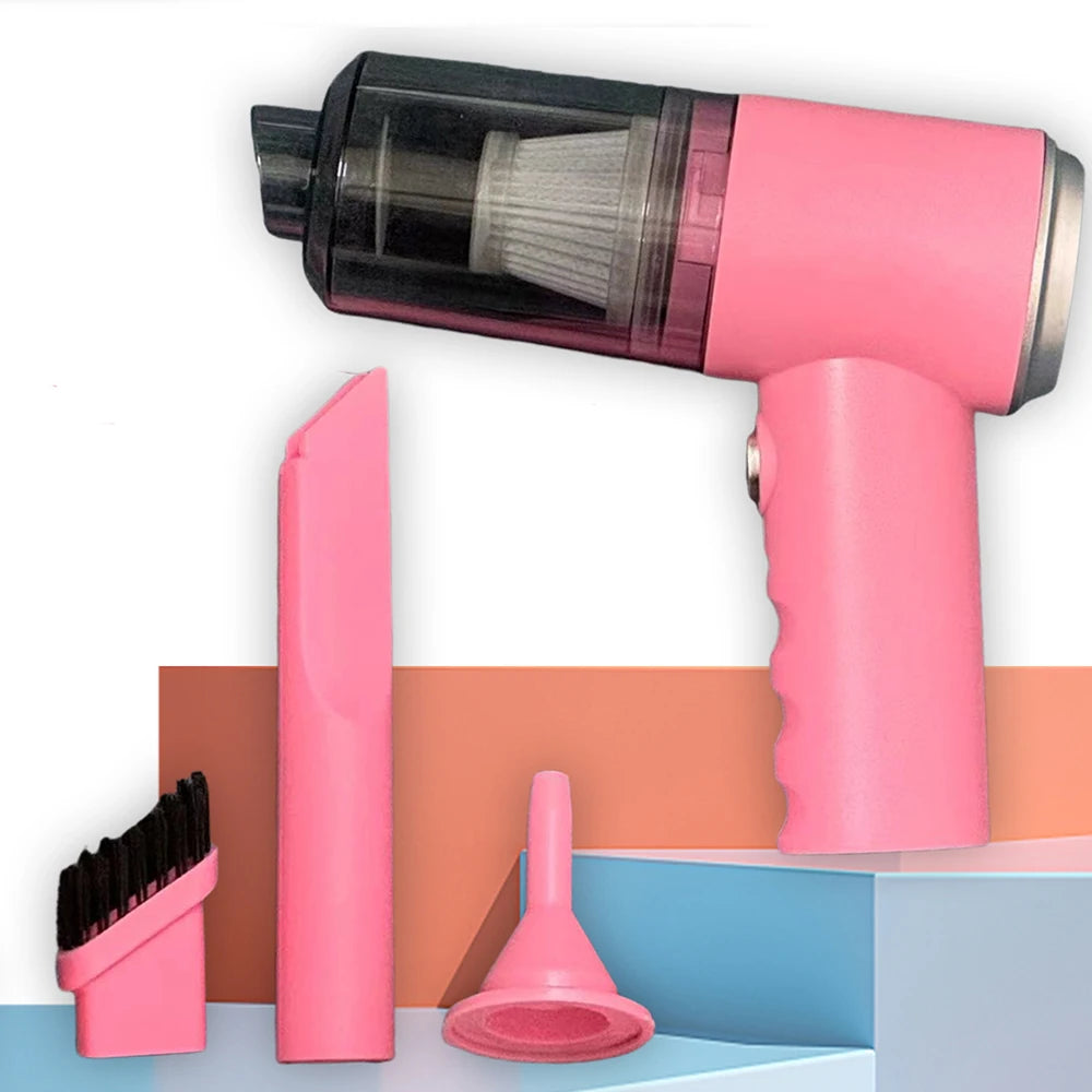 3-in-1 USB Rechargeable Vacuum Cleaner – Suction & Blowing for Car and Home