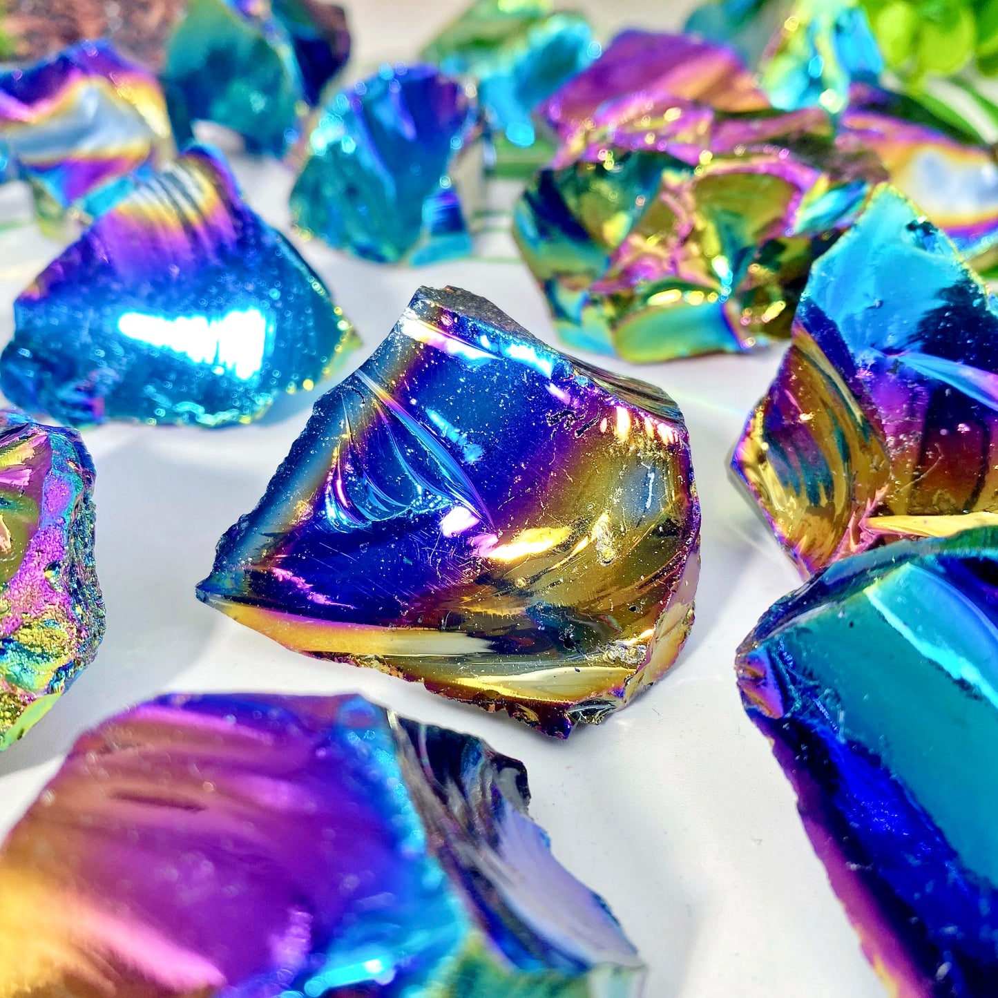 Aura Obsidian Natural Raw Crystal Stone – Healing Energy for Home & Gifts
