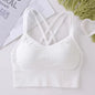 Women's Cross Strap Push-Up Sports Bra – Breathable Yoga Tank Top