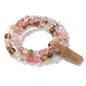 3pcs Natural Stone Beads Bracelet Set for Women & Men - Agates & Quartz
