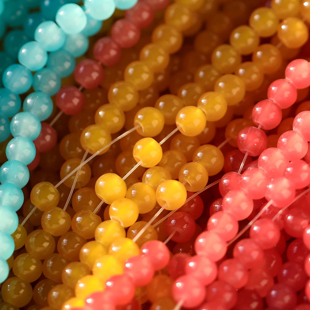 6mm Glass Round Spacer Beads – DIY Jewelry Making Supplies (30/50pcs)