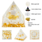 Natural Crystal Energy Pyramid – Peridot & Amethyst Chakra Healing Décor