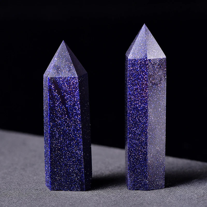 Natural Crystal Obelisk Wand – Rose Quartz & Amethyst for Healing & Decor