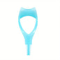 Blue hairbrush with a comb on a white background