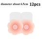 Pair of silicone pasties with text indicating diameter and quantity on a white background