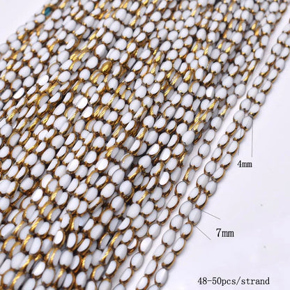 4x7mm Gold Plated Glass Spacer Beads – Briolette Crystal Beads for Jewelry DIY
