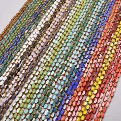 4x7mm Gold Plated Glass Spacer Beads – Briolette Crystal Beads for Jewelry DIY