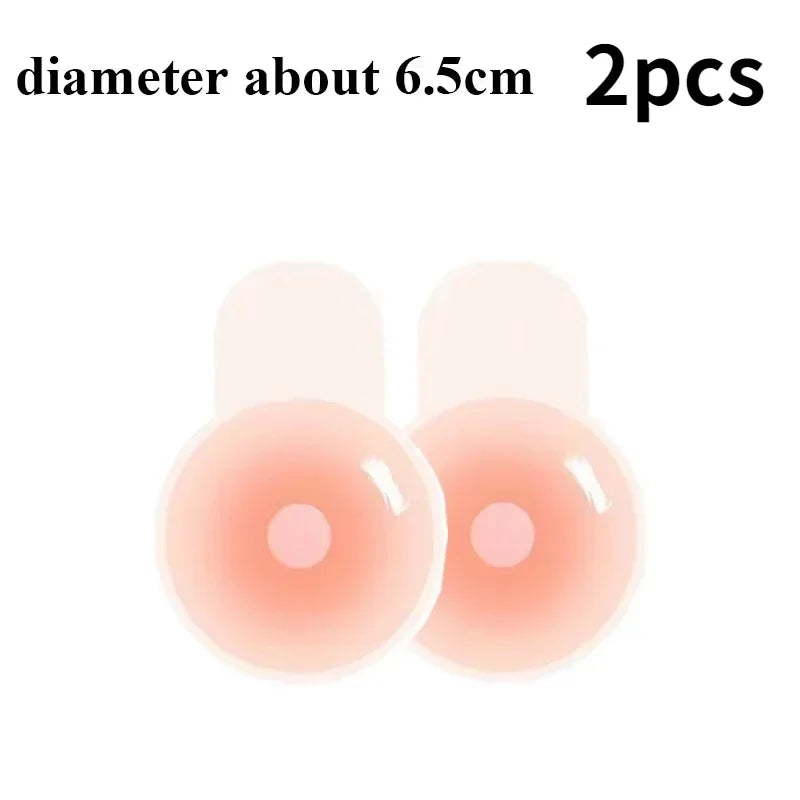 Two pink spherical objects with a diameter of about 6.5cm on a white background.