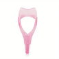 Pink hair styling tool on a white background