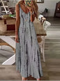 Women’s Tie-Dye V-Neck Maxi Dress – Casual Summer Beach Vacation Dress