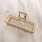 Gold Hollow Geometric Hair Claw – Stylish Metal Hair Clip for Women