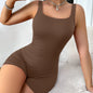 Women’s Sexy Backless Halter Bodysuit – Sleeveless Bodycon Tank Jumpsuit