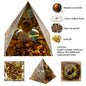 Natural Crystal Energy Pyramid – Peridot & Amethyst Chakra Healing Décor