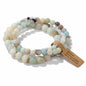 3pcs Natural Stone Beads Bracelet Set for Women & Men - Agates & Quartz