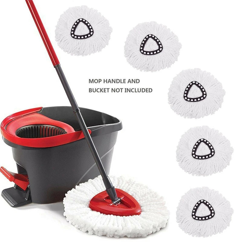 Microfiber Spin Mop Head Replacement – 360° Easy Wring Cleaning Refill
