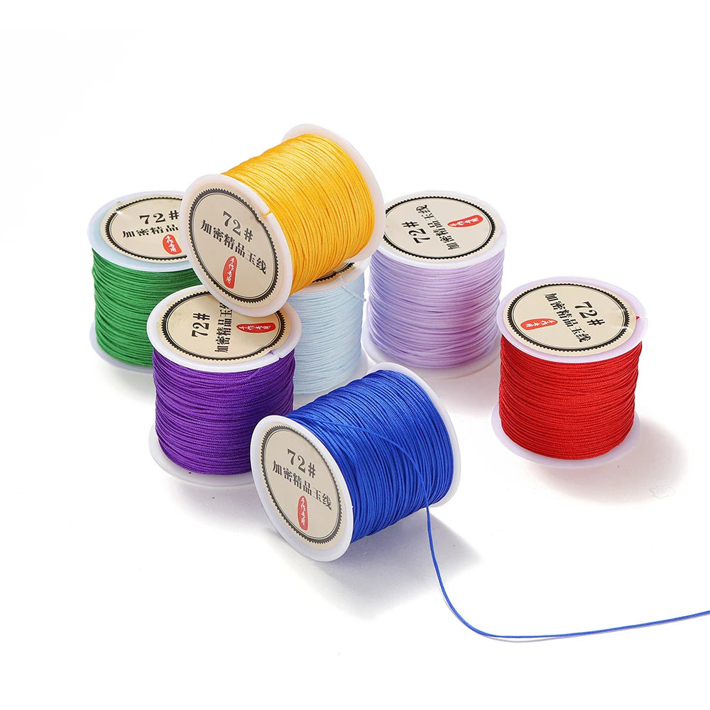 10/50M 0.8mm Nylon Thread Cord for Jewelry Making – DIY Bracelet & Knot String