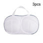 White mesh laundry bag with handle on a white background, labeled '3pcs'.