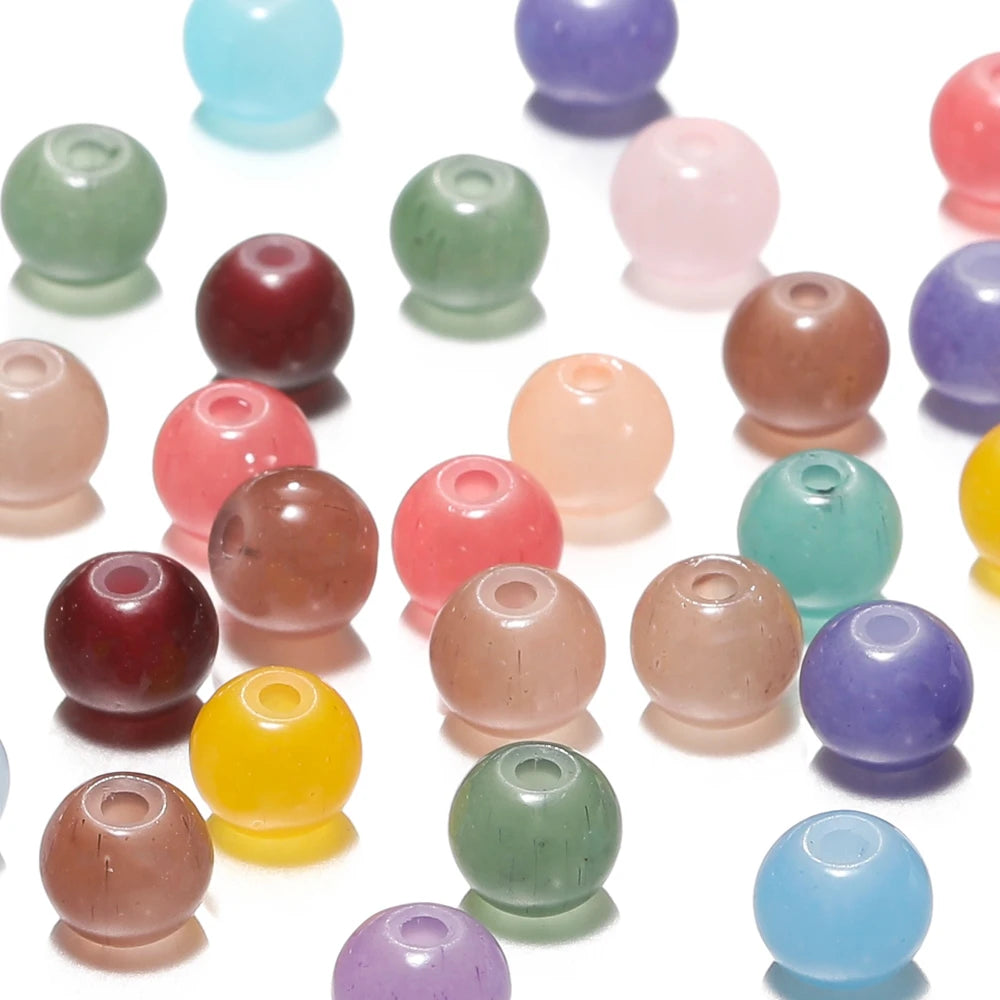 6mm Glass Round Spacer Beads – DIY Jewelry Making Supplies (30/50pcs)