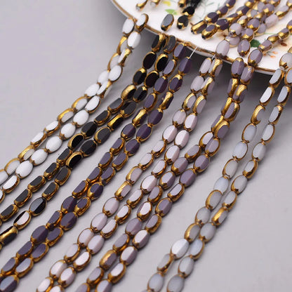 4x7mm Gold Plated Glass Spacer Beads – Briolette Crystal Beads for Jewelry DIY