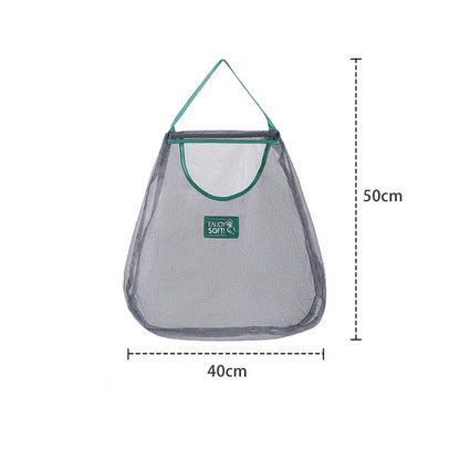Mesh bag with dimensions on a white background