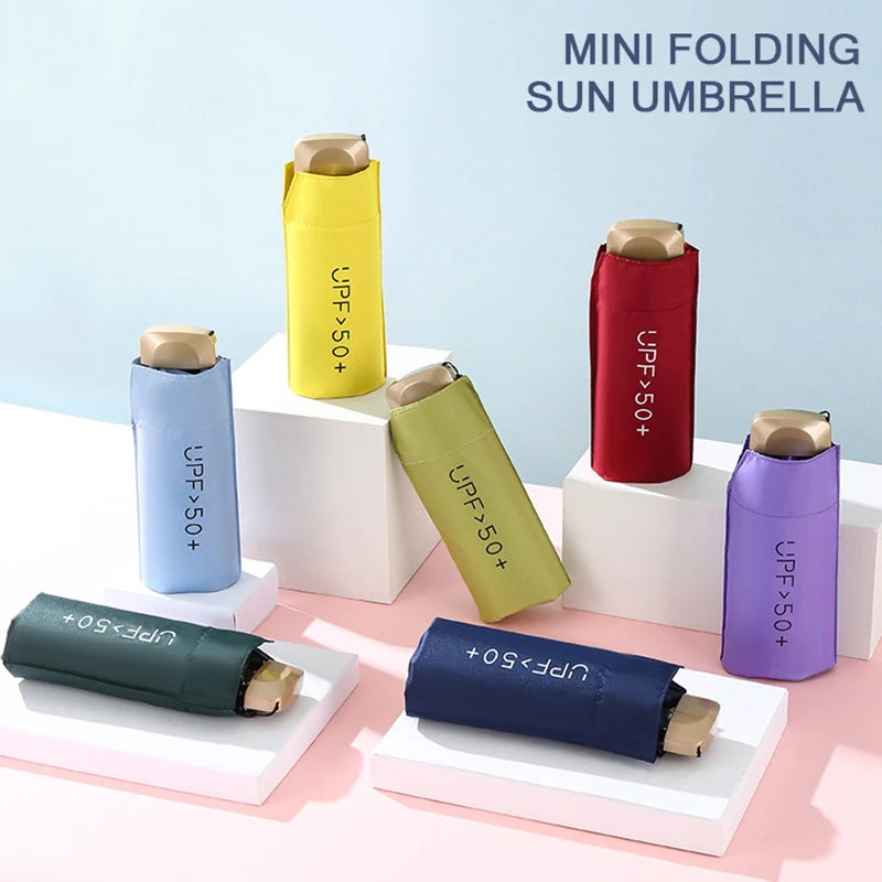 Mini Pocket Umbrella with UV Protection – Compact Folding Sunshade