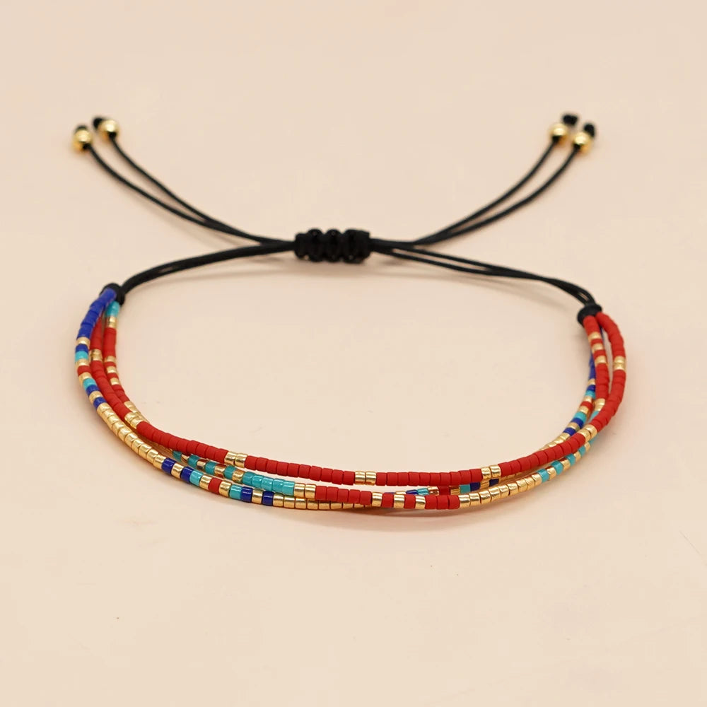 Handmade Miyuki Beaded Bracelet – Adjustable Native Style Jewelry for Women