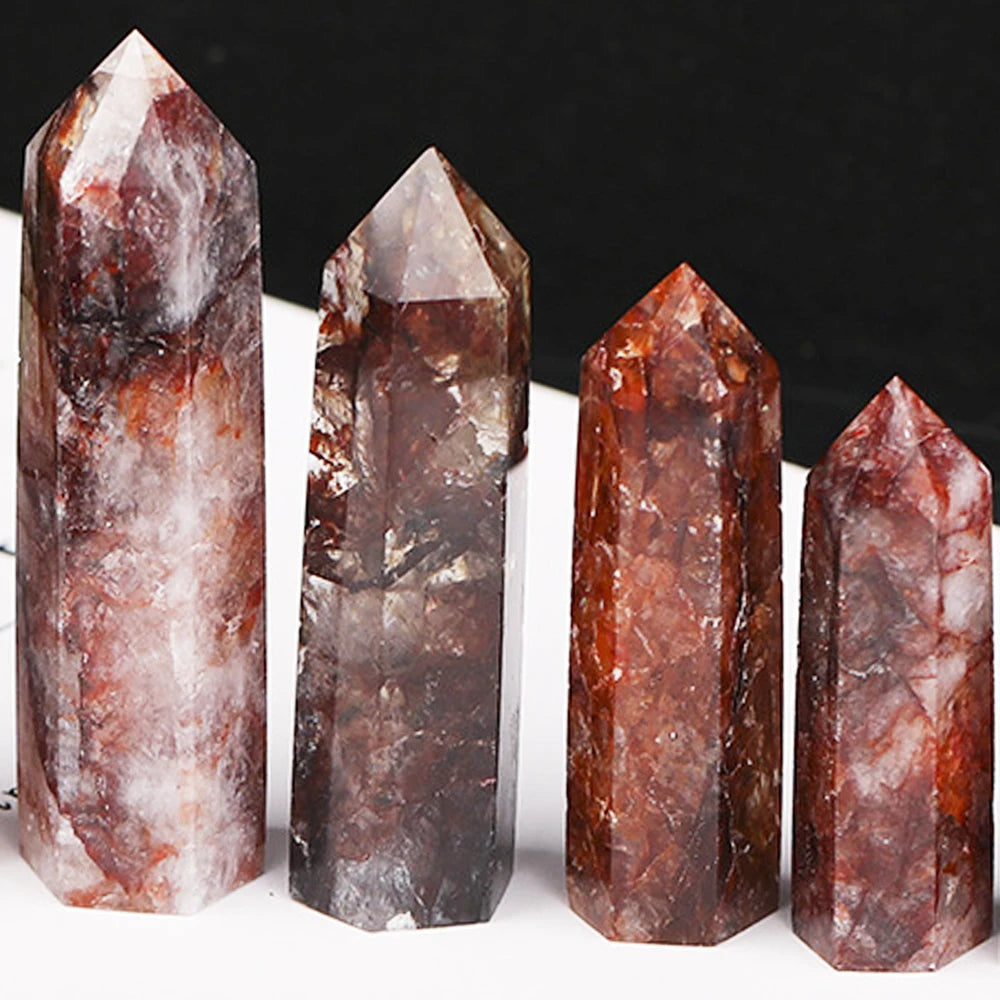 Natural Crystal Obelisk Wand – Rose Quartz & Amethyst for Healing & Decor
