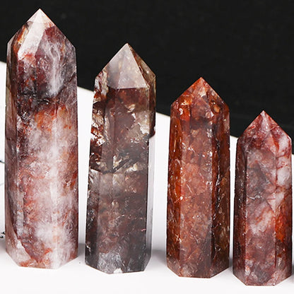 Natural Crystal Obelisk Wand – Rose Quartz & Amethyst for Healing & Decor