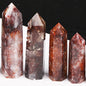 Natural Crystal Obelisk Wand – Rose Quartz & Amethyst for Healing & Decor