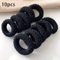 10PCS Wide Thick Hair Ties – Durable Elastic Bands for Ponytails & Buns