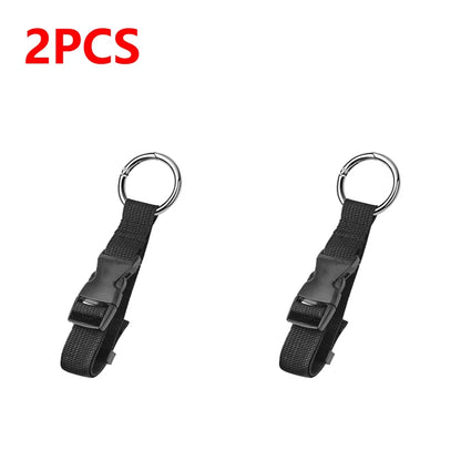 Two black straps with metal rings on a white background, labeled '2PCS'.