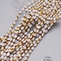 4x7mm Gold Plated Glass Spacer Beads – Briolette Crystal Beads for Jewelry DIY