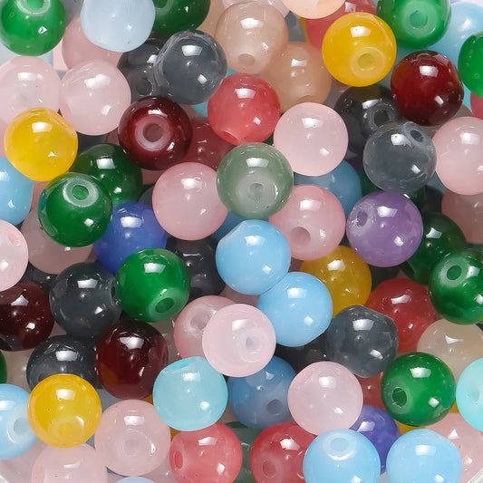 6mm Glass Round Spacer Beads – DIY Jewelry Making Supplies (30/50pcs)