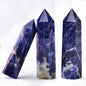 Natural Crystal Obelisk Wand – Rose Quartz & Amethyst for Healing & Decor