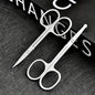 Stainless Steel Eyebrow Trimmer Scissors & Comb Set - Precision Grooming Tool for Men and Women - Effortless Hair Removal