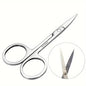 Stainless Steel Eyebrow Trimmer Scissors & Comb Set - Precision Grooming Tool for Men and Women - Effortless Hair Removal