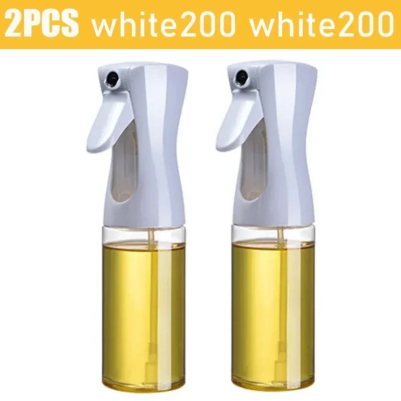 Two white spray bottles with clear liquid on a yellow background, labeled '2PCS white200'.