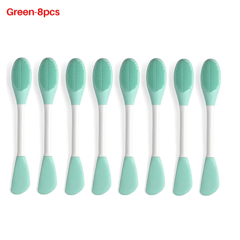 Silicone Face Brush Set – Double-Head Mask & Exfoliator Skin Care Tools