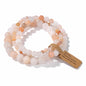 3pcs Natural Stone Beads Bracelet Set for Women & Men - Agates & Quartz