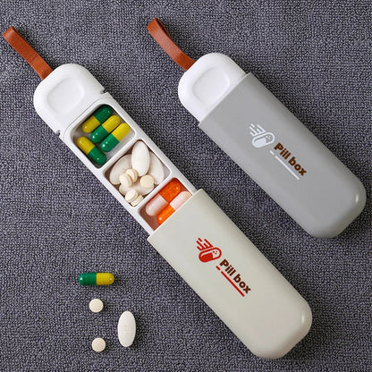 Portable 3-Compartment Pill Box – Travel Medicine Organizer Case