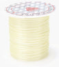 Spool of cream-colored thread with a brand label on a white background