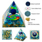 Natural Crystal Energy Pyramid – Peridot & Amethyst Chakra Healing Décor