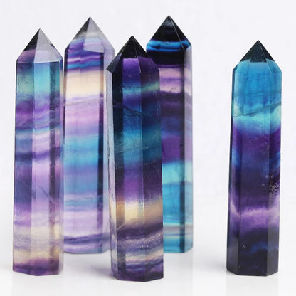 Natural Crystal Obelisk Wand – Rose Quartz & Amethyst for Healing & Decor