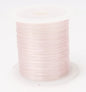 Spool of pink thread on a white background