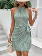 Women’s Polka Dot Lace-Up Mini Dress – Summer Vacation Party Outfit